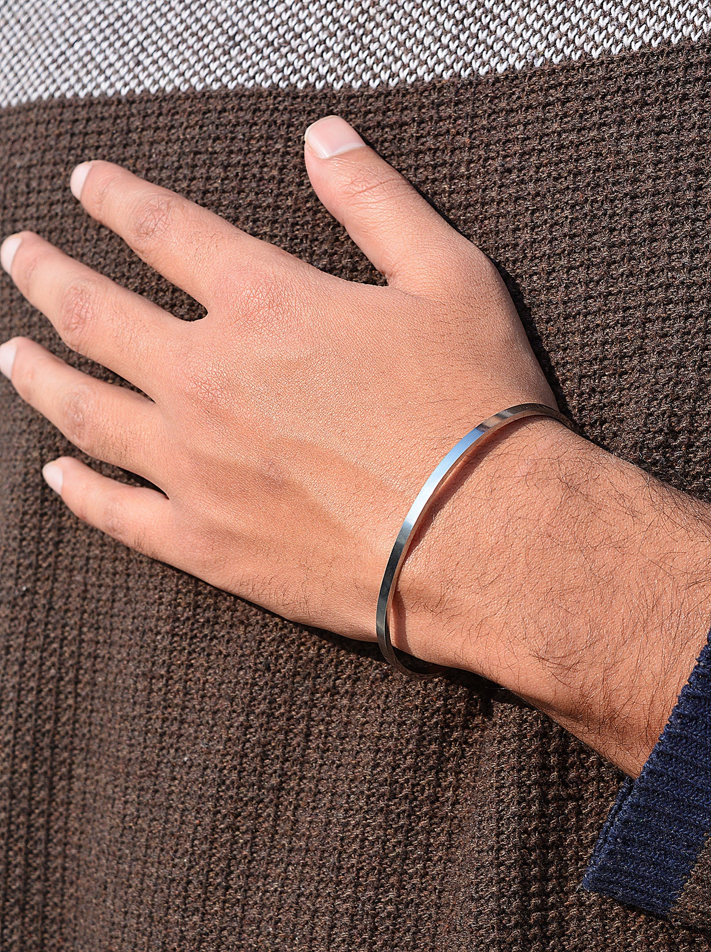 Cuff Bangle Minimal Silver