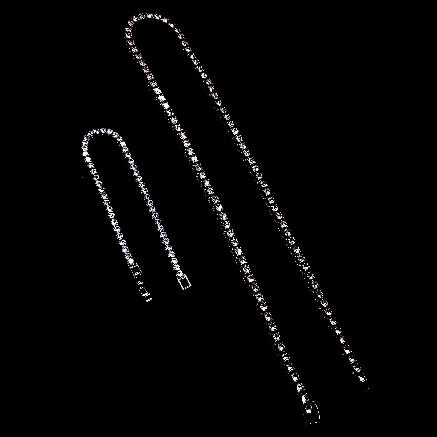 Tennis Chain & Bracelet Set