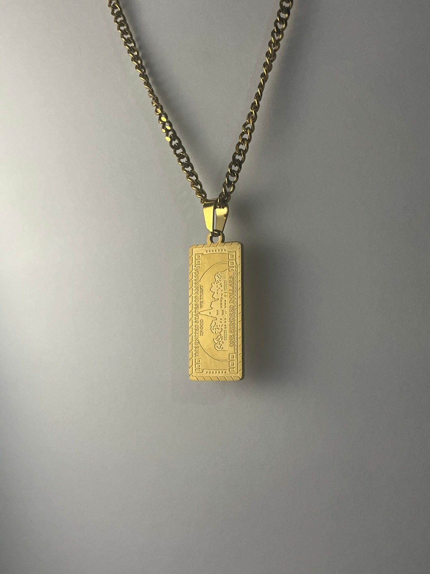 Dollar Bill Pendant Gold