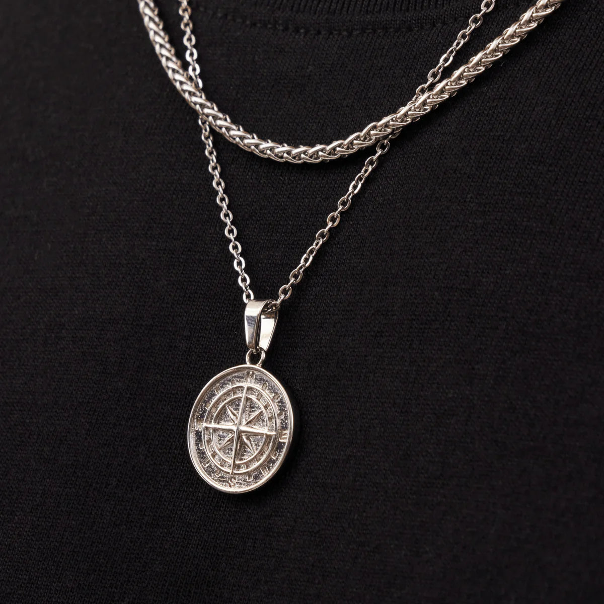 Compass Pendant Silver