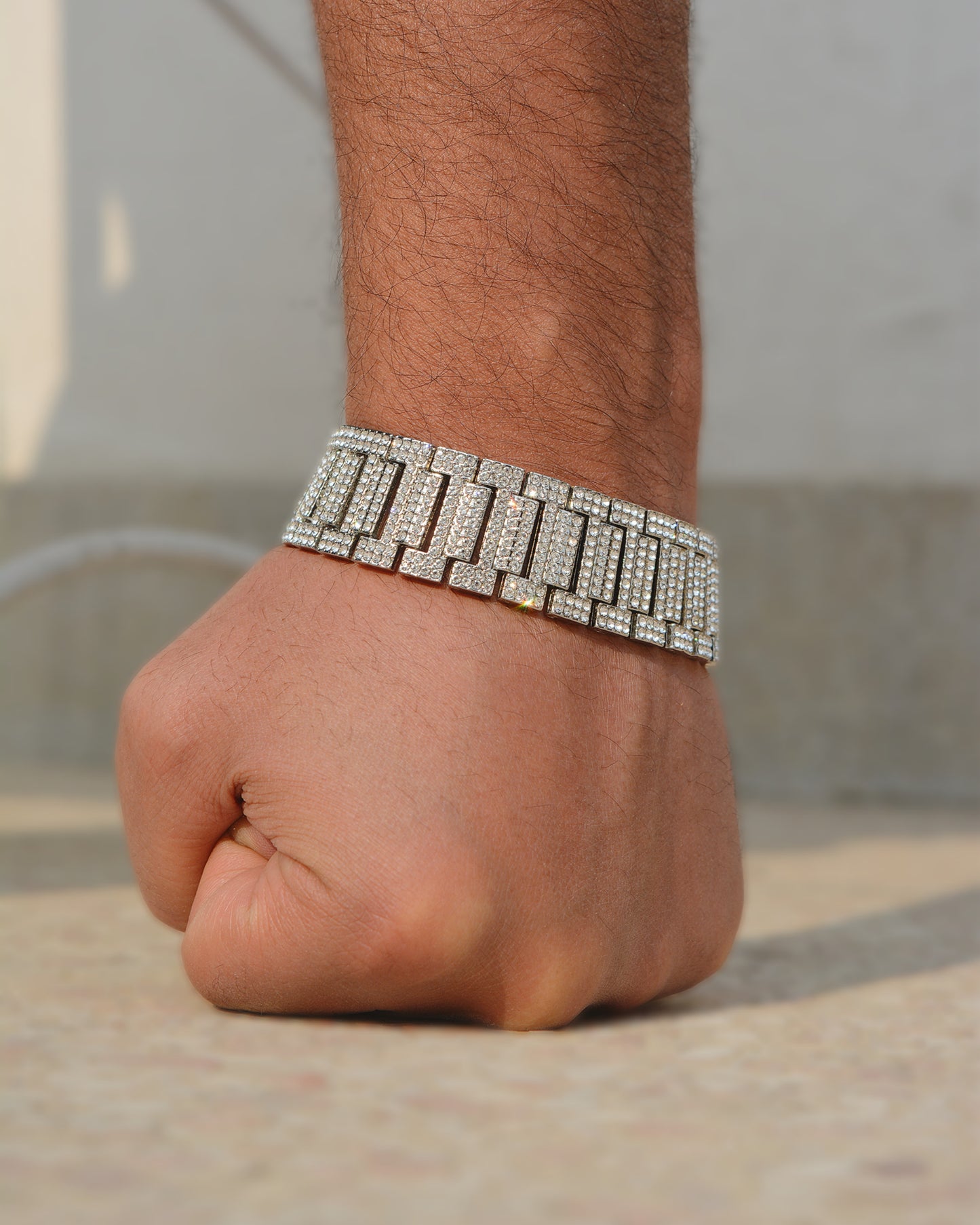 Jubilee Iced Bracelet Silver