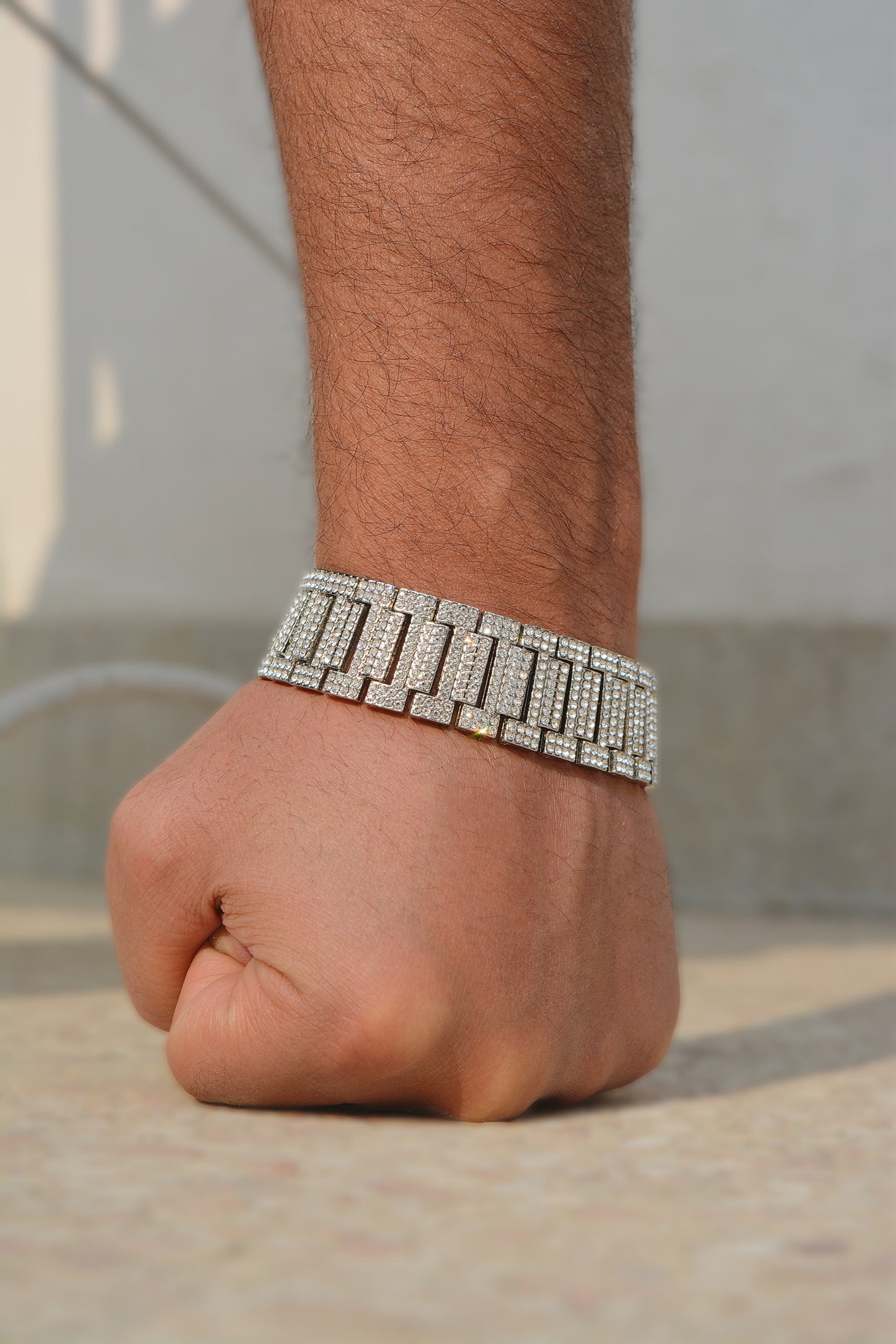 Jubilee Iced Bracelet Silver