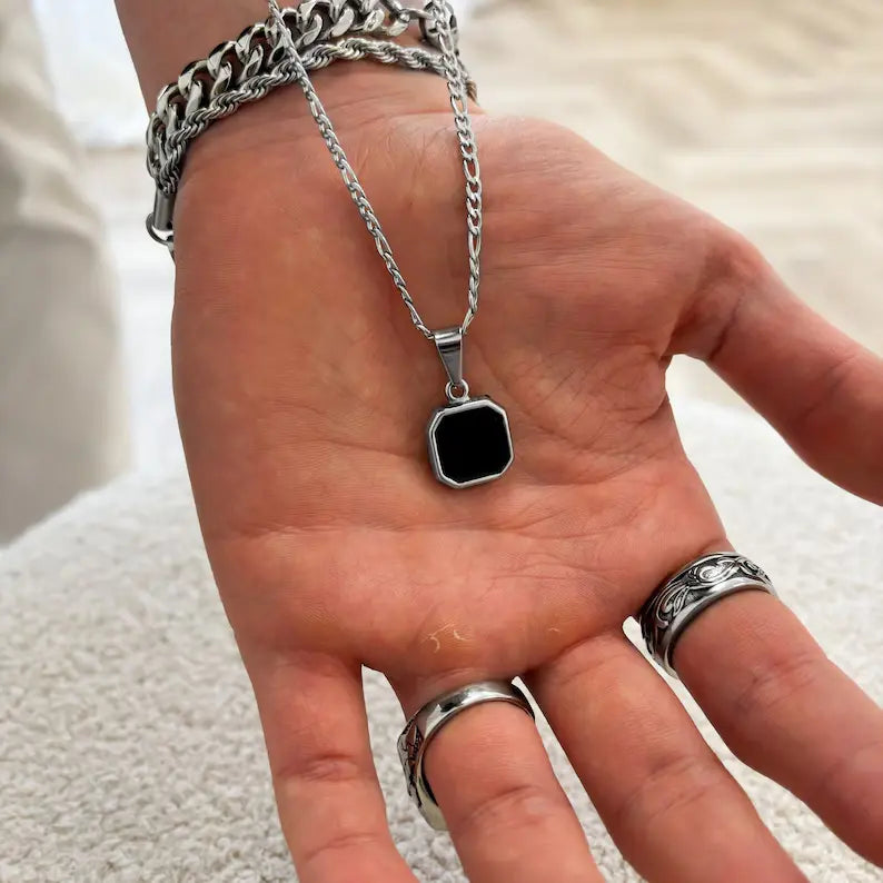 Square Onyx Pendant