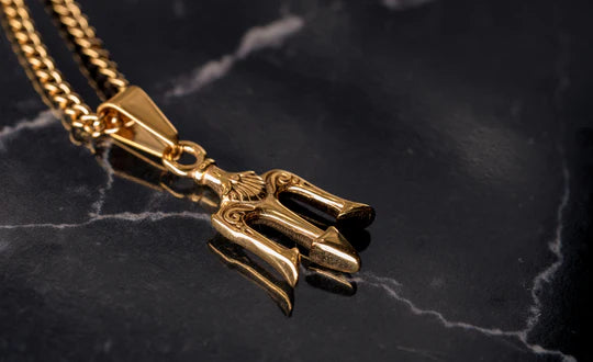 Trident Pendant Gold